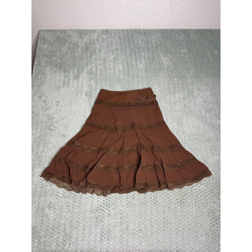 Mary-Kate & Ashley Brown Boho Maxi Skirt — Size 8 - Picture 5 of 6